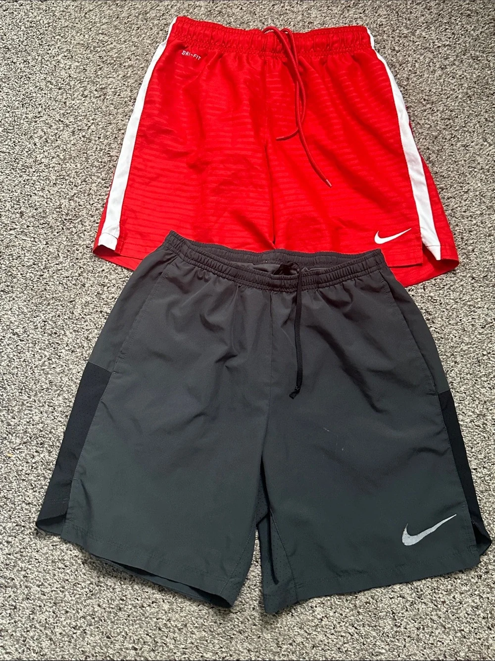 Nike Red & Charcoal/Black Athletic Shorts Set size small